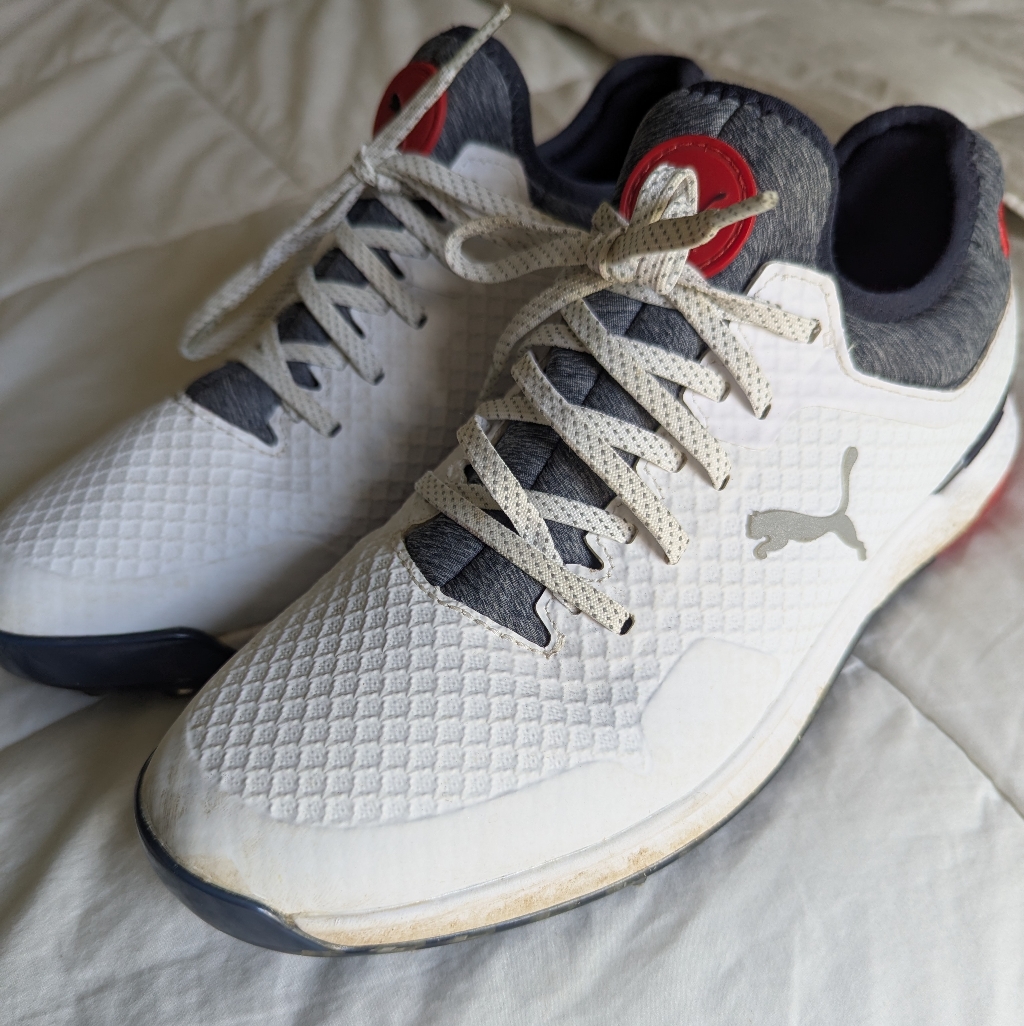 Puma Womens Golf White And Navy Shoes